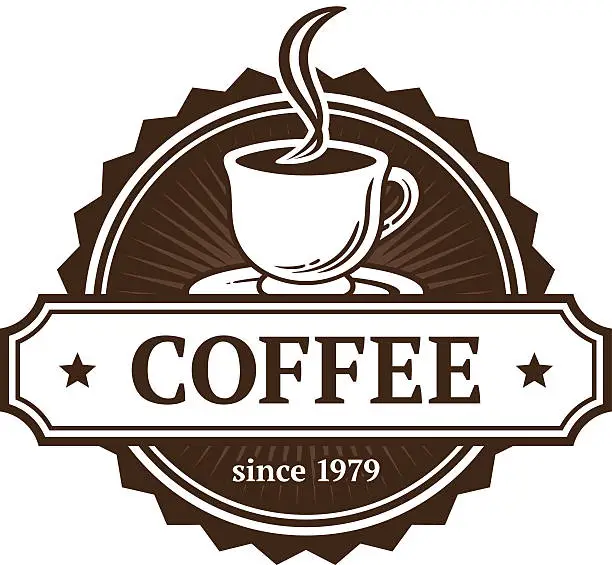 Vector illustration of coffee label