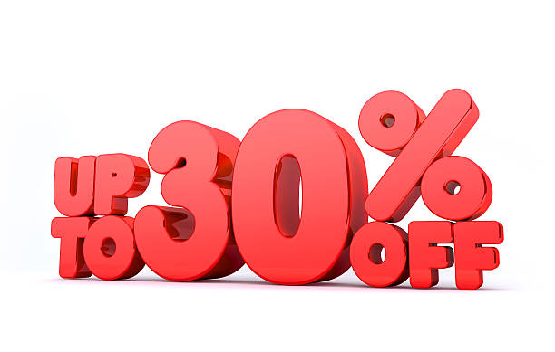 istock Up to 30% Off 3D Render Red Word Isolated 530963893