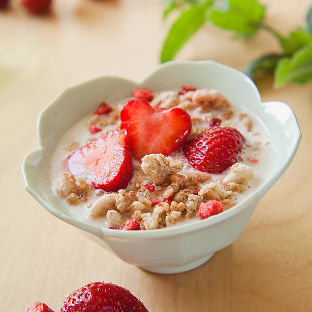 istock Muesli granola with strawberry and yoghurt mint 530970651