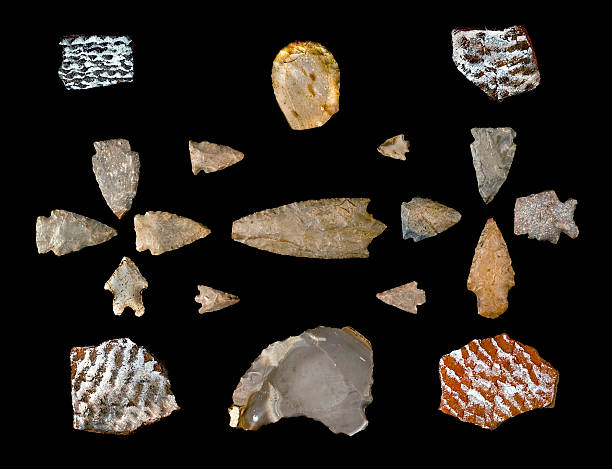 Texas arrowheads and pottery sherds made around 1500 years ago.