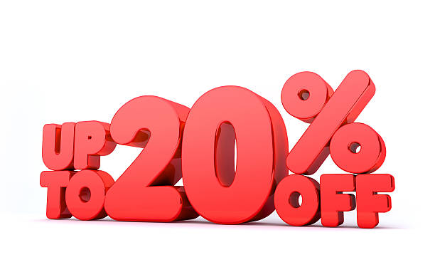 istock Up to 20% Off 3D Render Red Word Isolated 530974403