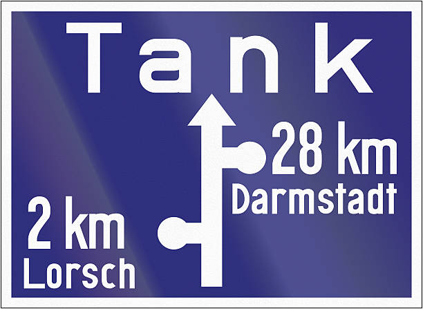 istock Gas Station Highway Direction Sign 530974407