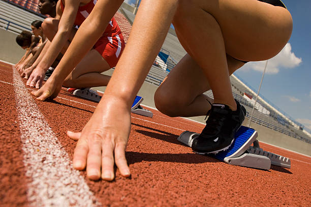 istock Group of female track athletes 530980115