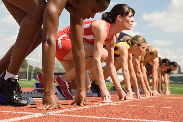 istock Group of female track athletes 530980139