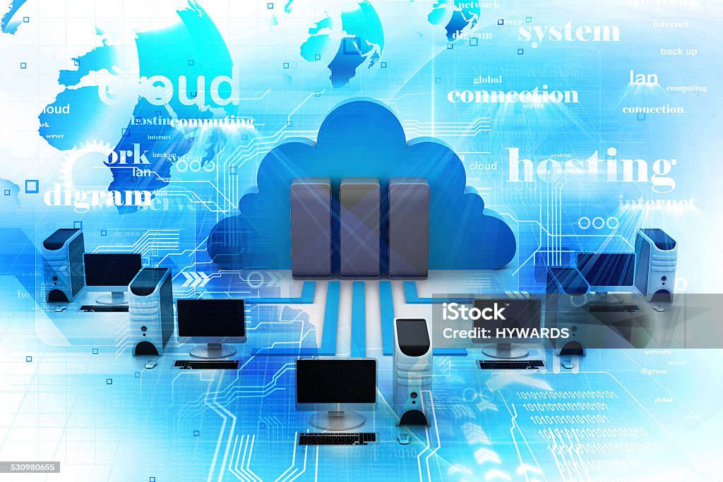 Cloud computing Abstract Stock Photo