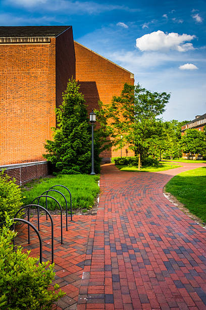 istock Building and brick walkway at John Hopkins University in Baltimo 530981993