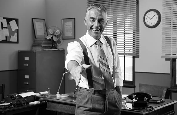 Businessman giving handshake