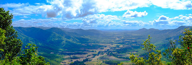 Panoramic, mountain view in Queensland, Australia