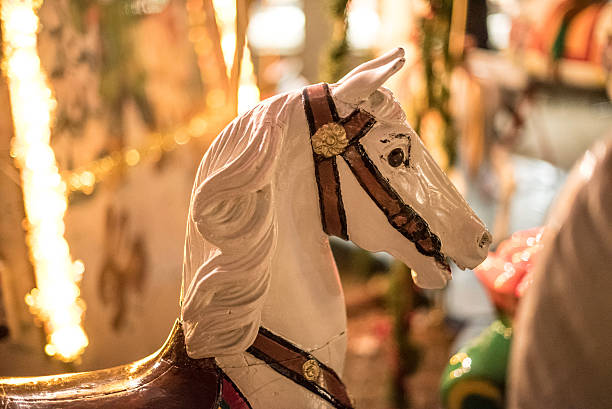 istock wooden horse on carousel 530982769