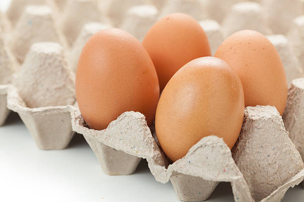 istock Close up of  eggs on egg rag. 530982856