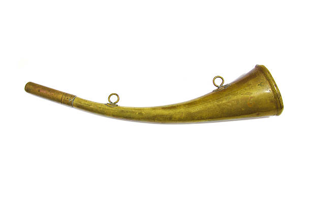 istock Old, antique and rusty town crier horn 530982915