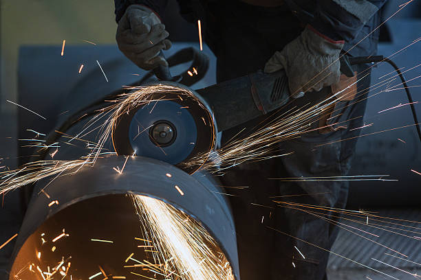 istock Metal tube grinding 530983097