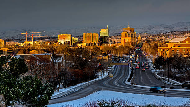 istock Winter strees and city skyline Boise Idaho 530983379