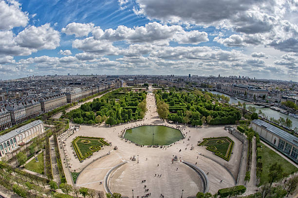 istock Paris champs elysee aerial view 530983428