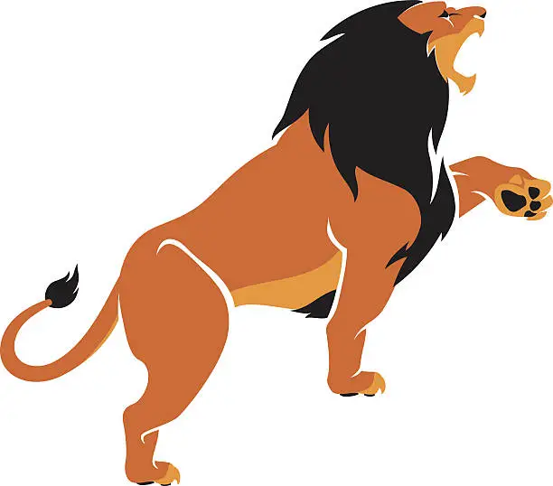 Vector illustration of Lion Roar