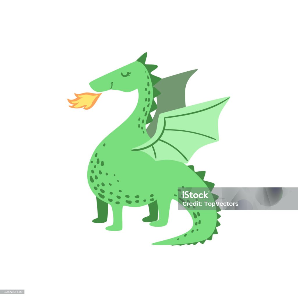 Dragon de conte de fées dessin - clipart vectoriel de Dragon libre de droits