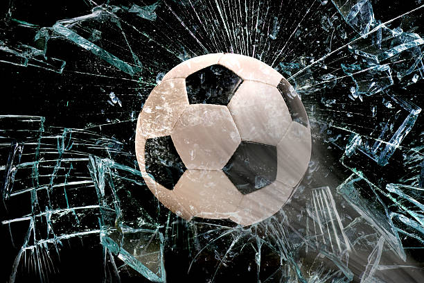 istock Soccer ball through glass. 530984915