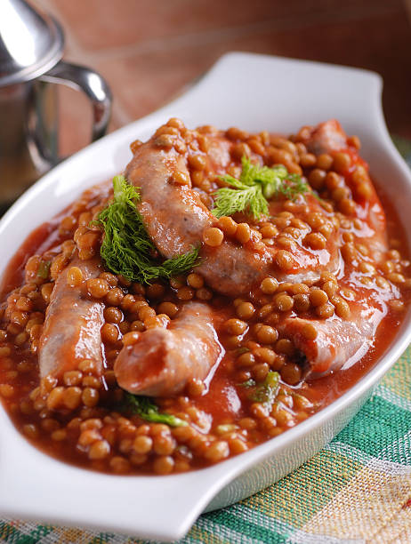 istock sausage and lentils 530985197