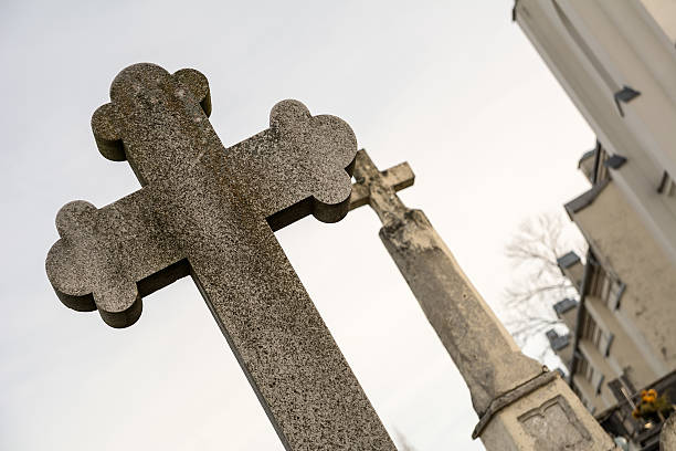 istock Cross on the cemetery 530985261