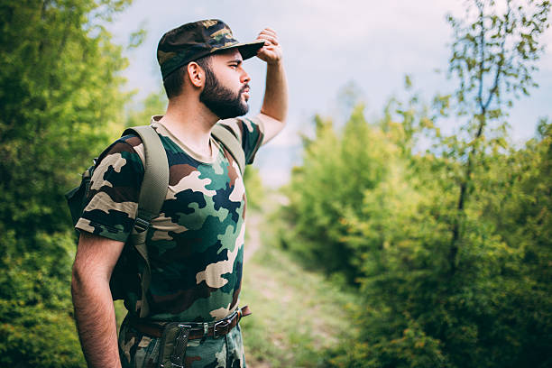 istock Soldier in the forest 530985364