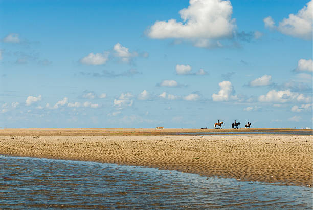 horseman at North Sea Beach in Germany