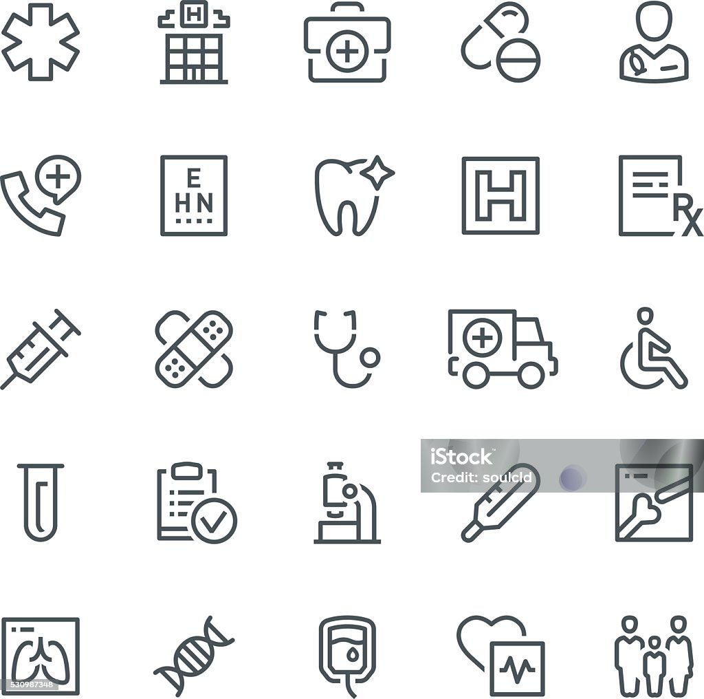 Medical Icons Healthcare and medicine, hospital, medicine, icon, doctor, ambulance, icon set, medical exam Icon Symbol stock vector