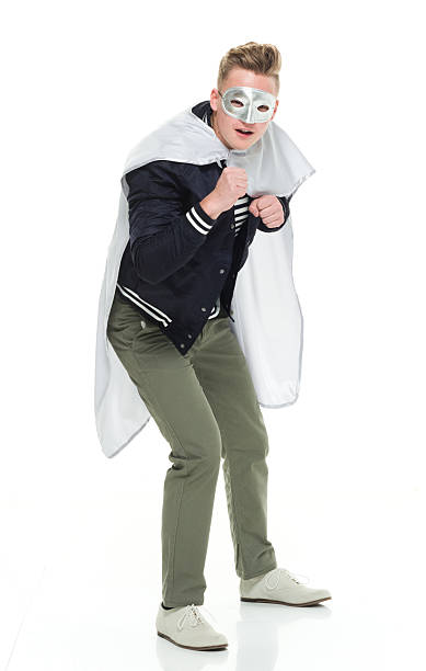 istock Casual man acting like superhero 530987702