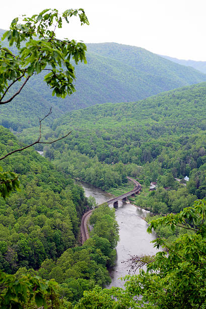 istock Railroad bridge over Nolichucky River in Tennessee 530988404