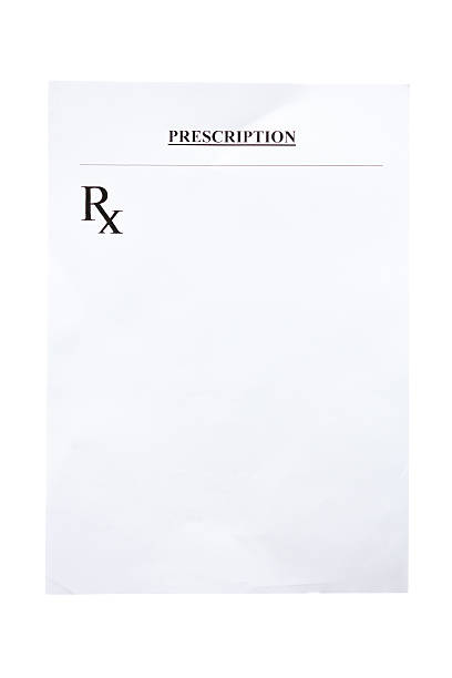 istock Blank prescription isolated on white background 530988620