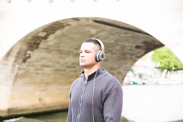 istock young black man relaxing in Paris 530991020