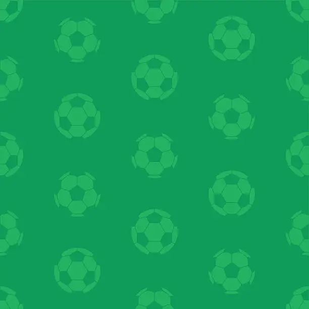 Vector illustration of Seamless Football Soccer Ball Pattern