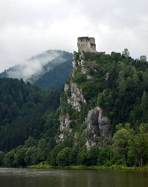 istock Ancient ruins on the hill over the river 530993688