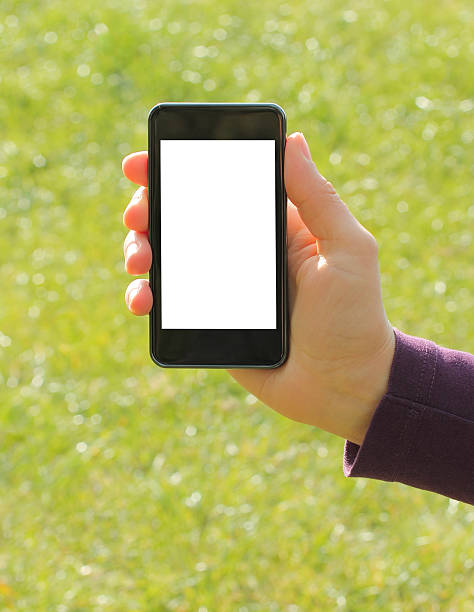 istock Hand holding smart phone 530995729