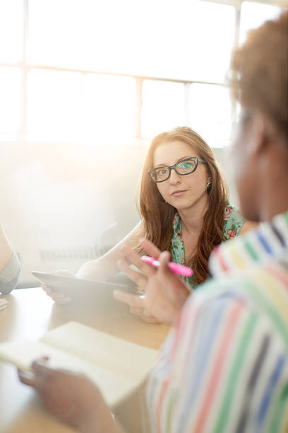istock Unposed group of creative business people in an open concept 530995784