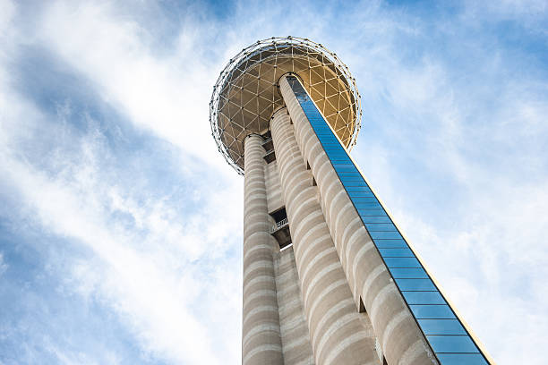 Dallas skyline with Reunion tower stock photo