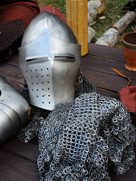 istock Pieces of Metal medieval armor and blank 530996837