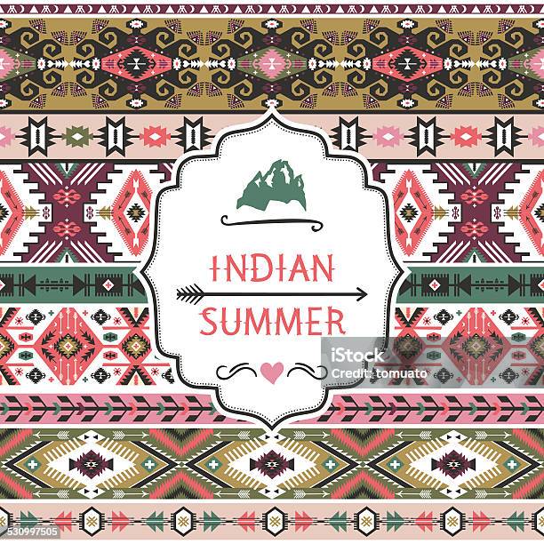 Ilustración de Patrón Sin Costuras Colorida De Indios Navajos y más Vectores Libres de Derechos de 2015 - 2015, Abstracto, Arte cultura y espectáculos