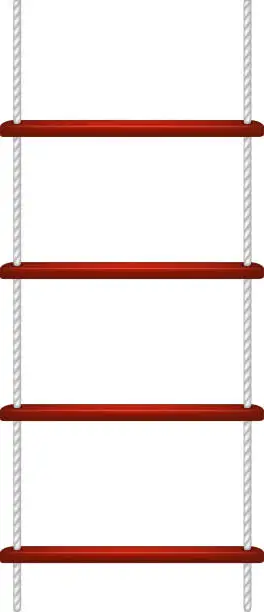 Vector illustration of Rope ladder