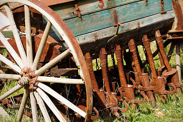 istock Old seeder. Agricultural machinery 530998553