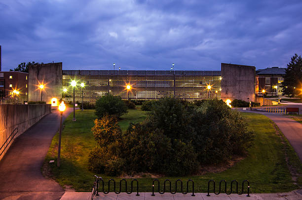 istock Parking garage at night 530999193