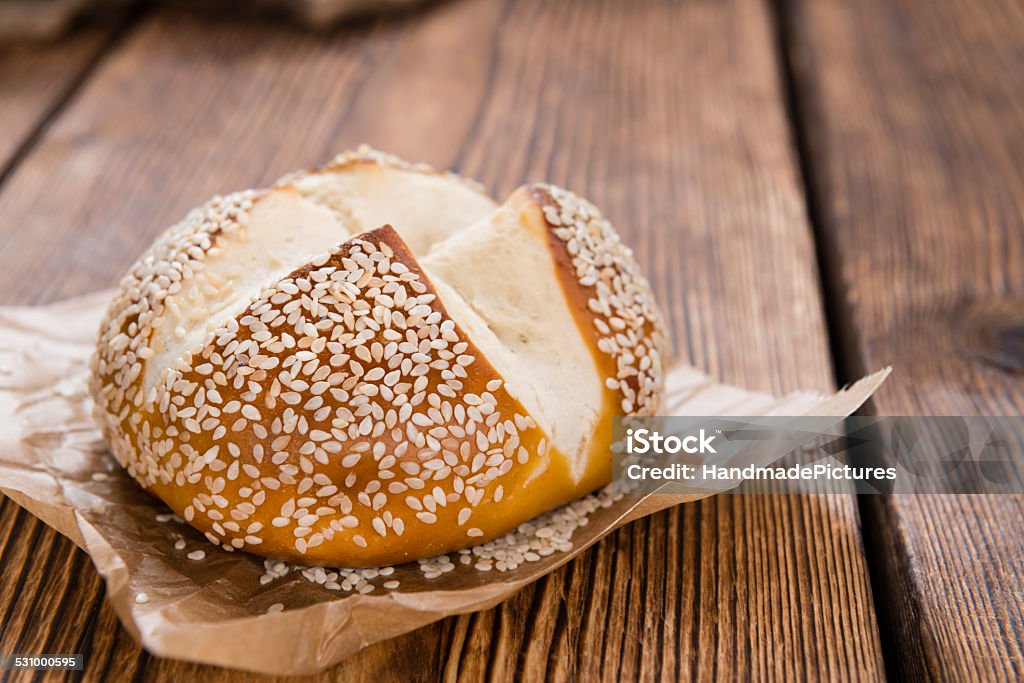 Pretzel Rolls on rustic wooden background Pretzel Rolls on rustic wooden background (close-up shot) 2015 Stock Photo