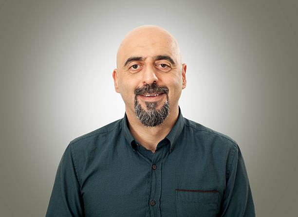 istock Portrait of man on gray background 531000601