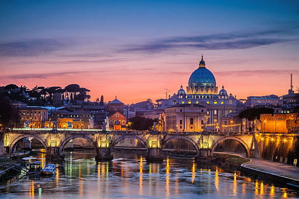 istock St. Peter's cathedral at night, Rome 531001366