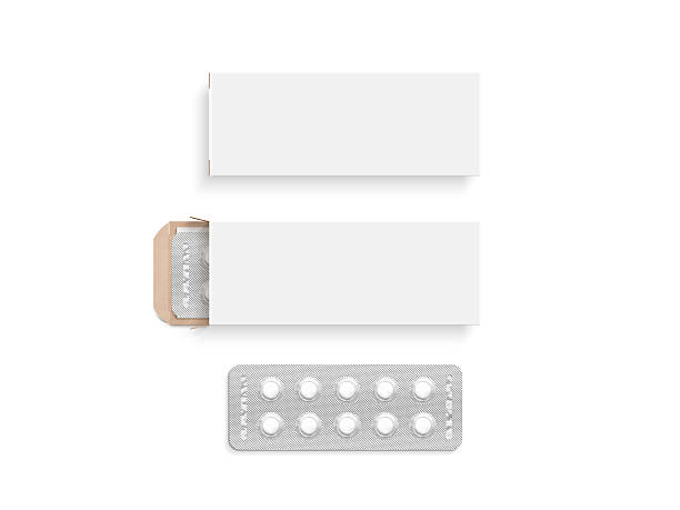 leere weiße tablettenschachtel design mockup-set, isoliert 3d-illustration - pill box stock-fotos und bilder