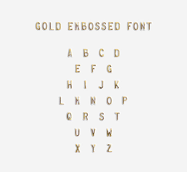 istock Gold embossed alphabet isolated, 3d illustration 531002792