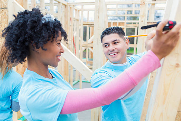 istock Volunteers build new home for charity 531006676