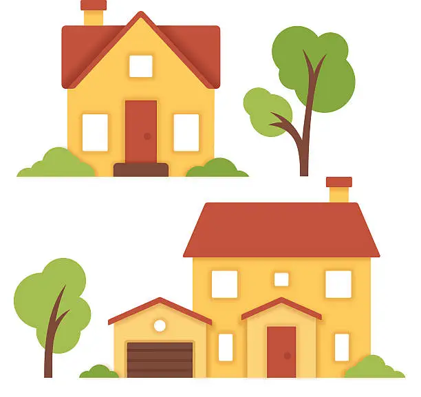 Vector illustration of Little Houses