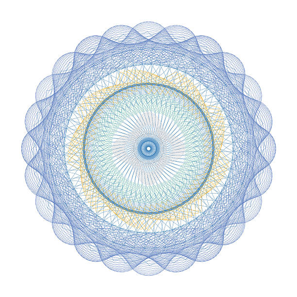 guilhoché vector elementos - hypotrochoid imagens e fotografias de stock