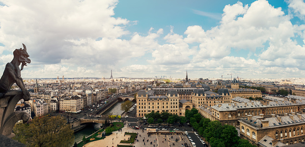 Panorama of Paris seen from the Eiffel Tower.