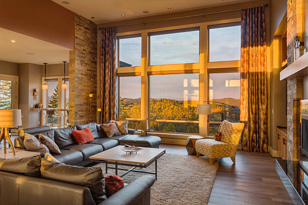 istock Luxurious Living Room with Sunset View 531009999